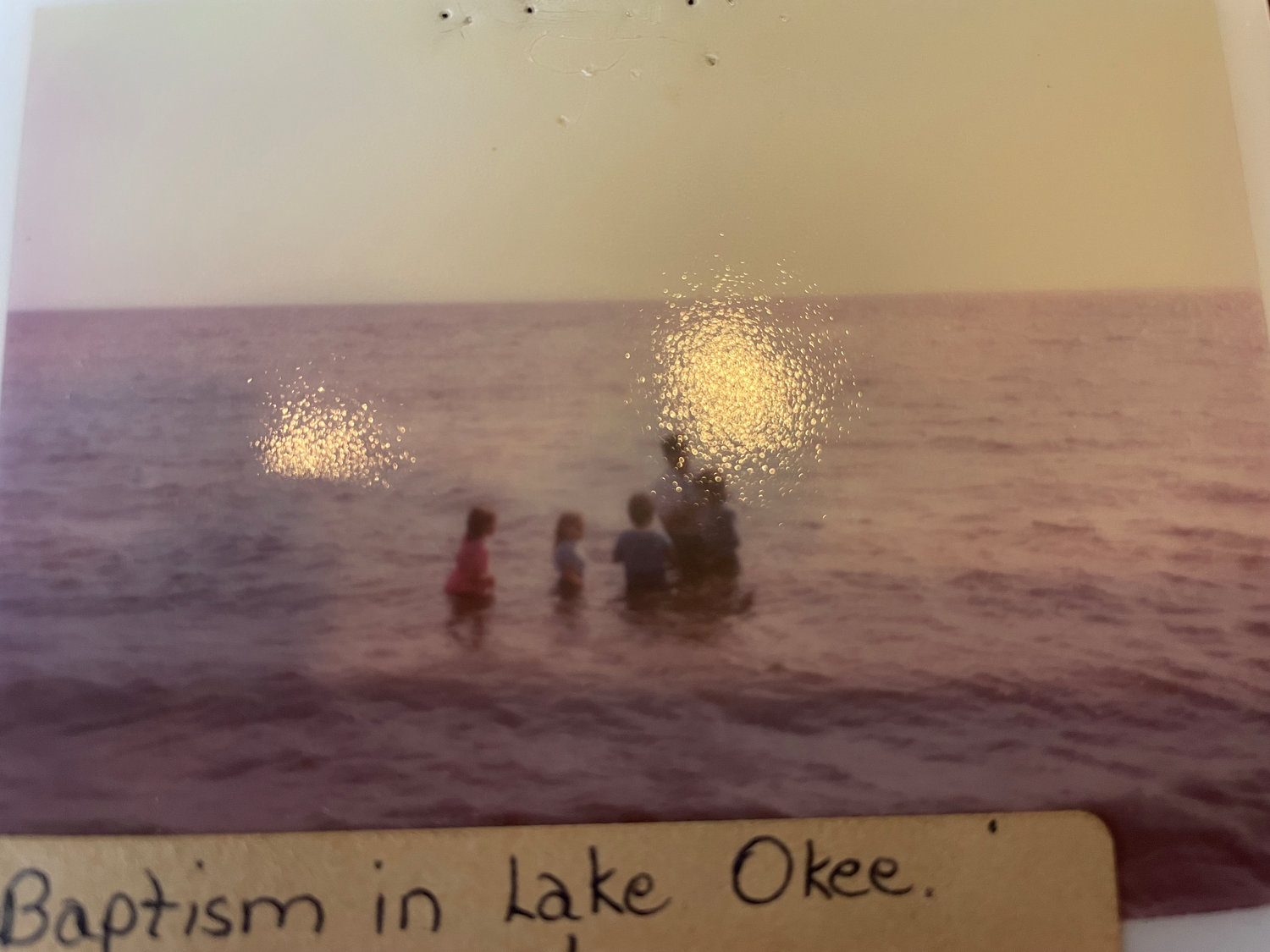 Victory Baptist Church holds its first baptism in Lake Okeechobee in 1977.